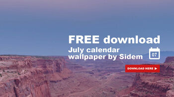 Update your Sidem wallpaper calendar for July!