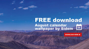 Update your Sidem wallpaper calendar for August!